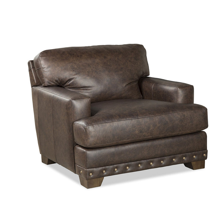 Wildon Home Demoss Leather Chair And A Half Reviews Wayfair